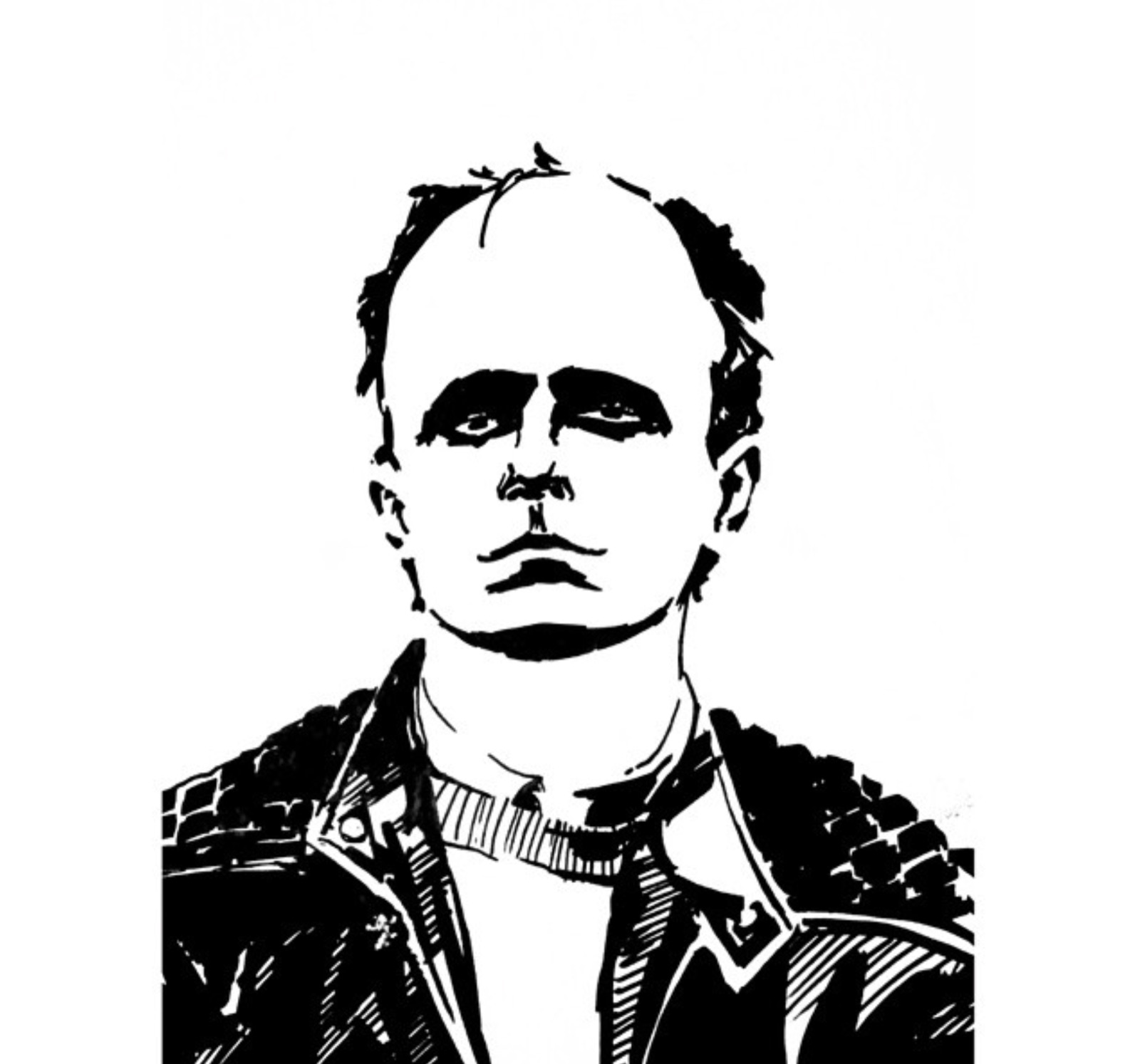 Ink portrait of a man